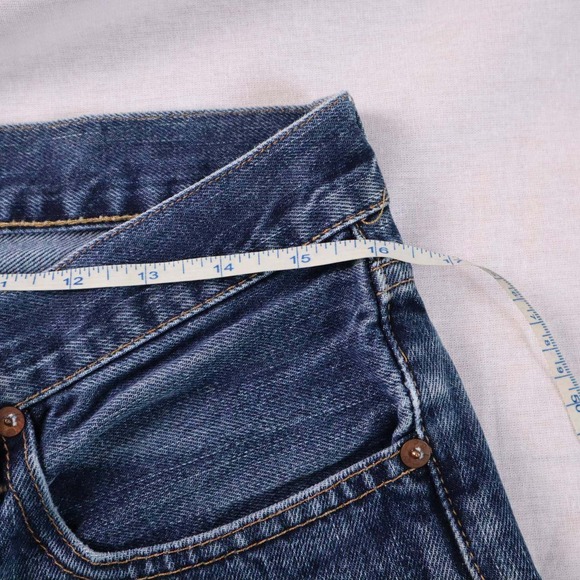 Polo Ralph Lauren Men Jeans Classic Blue Distressed Denim Straight Fit 30x30 - Picture 6 of 8